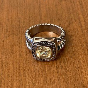 Ring with yellow stone